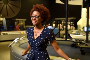 Lavontria Miché Aaron, PhD candidate at Johns Hopkins University, created a list of resources for underrepresented minority students interested in graduate school. Credit: Will Kirk, Johns Hopkins University