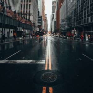 picture of an empty street in a city